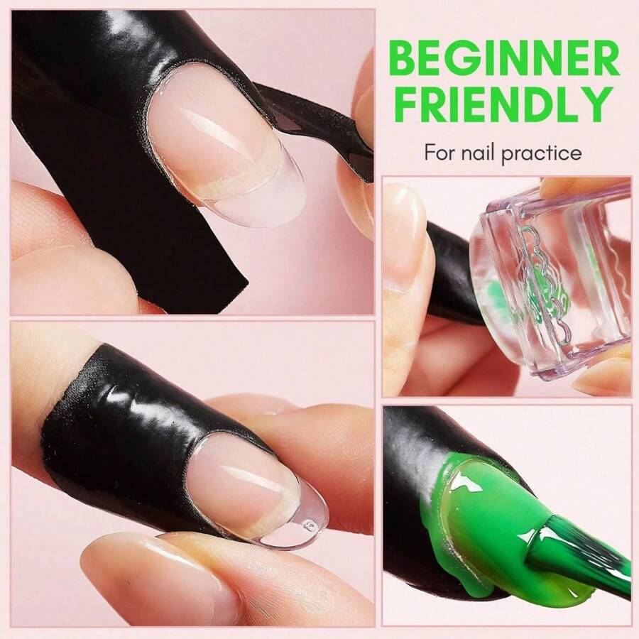 1set Of 10pcs UShape Nail Polish Protector, Plastic Latex Nail Polish