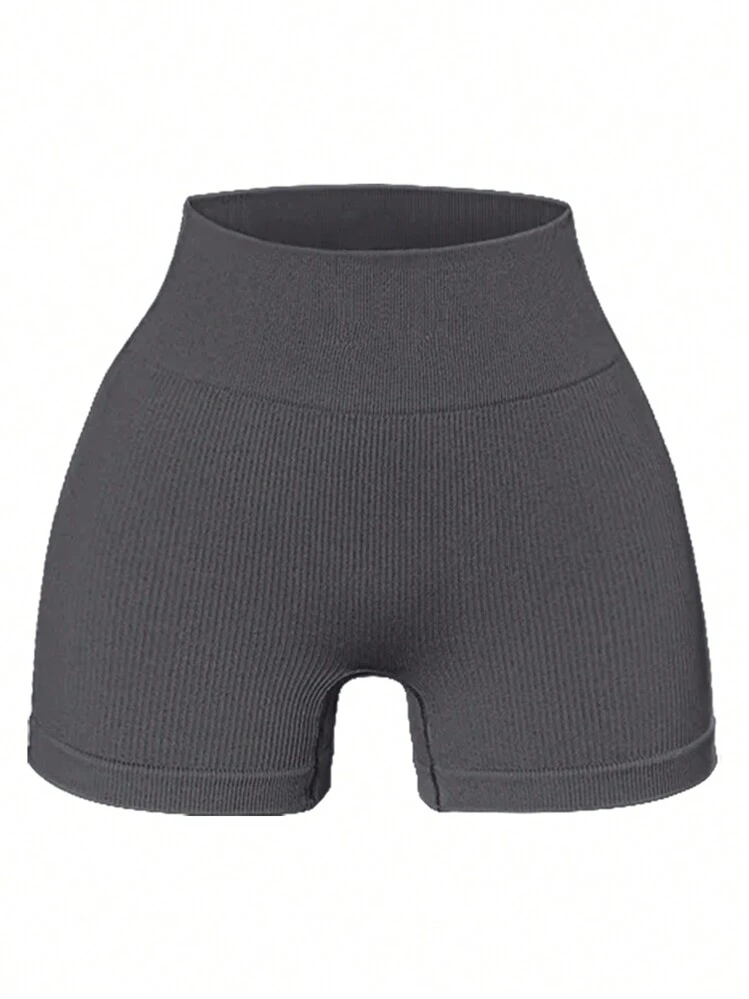 3pcs/Set Women Seamless Yoga Shorts, High Waist Stretch Workout Shorts Women Boxer Shorts - Pink - View 3