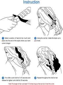 Rizador de pelo portátil profesional, rizador de pelo de cerámica, rizador de pelo ,PUNTA DE ESPIRAL - Multicolor - Ver 7