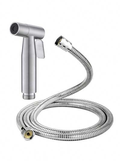 1pc Hose/1pc Sprayer/2pcs Hose+Sprayer, Stainless Steel Bidet Sprayer For Toilet-Handheld Sprayer With 1.5m Hose, Perfect For Feminine Hygiene, Baby Diaper Cloth Washer & Reduce Toilet Paper Waste Bathroom Bathroom Accessories Bathroom Tools