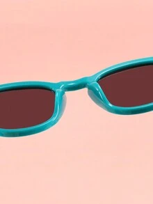 2 副时尚方形镜框时尚眼镜，适合 3-14 岁男孩和女孩，户外 - 彩色 - 查看 3