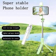 1pc Phone Tripod Selfie Stick 39" With Light With Bluetooth Remote, 360° Rotation Compatible With All Smartphone 2 Fill Lights White - 2 White Fill Lights - View 2