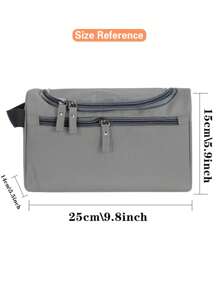 Travel Toiletry Cosmetic Bags For Men Women Portable Hanging Toiletry Bag 26 Initial Letter A To Z Large-Capacity Makeup Organizer Waterproof Cosmetic Bag For Bathroom For Travel Storage Bag For Home, Gift, Vacation And Festival Halloween Christmas Multifunctional Use, Boho Vibes, For Holiday Beach, Bathroom Collection, Bedroom Collection, Large Capacity - Grey - View 2