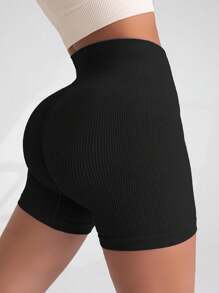 3pcs/Set Women Seamless Yoga Shorts, High Waist Stretch Workout Shorts Women Boxer Shorts
