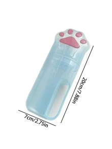 1 Pieza Estuche De Kit Dental Con Forma De Pata De Gato Multicolor Con Soporte Para Cepillo De Dientes, Pasta Dental Y Taza De Lavado Para Viaje, Color Aleatorio - Multicolor - Ver 4