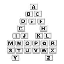 1入組信件傳統經典款模塊魅力手鐲,手工鏈接diy製作復古配飾 - 黑色 - 查看 5