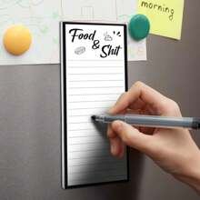 1 件/2/3 件磁性清单记事本趣味购物清单提醒器磁铁冰箱便笺本用于购物和待办事项清单，每本 50 张，3 X 8 英寸 - 彩色 - 查看 3