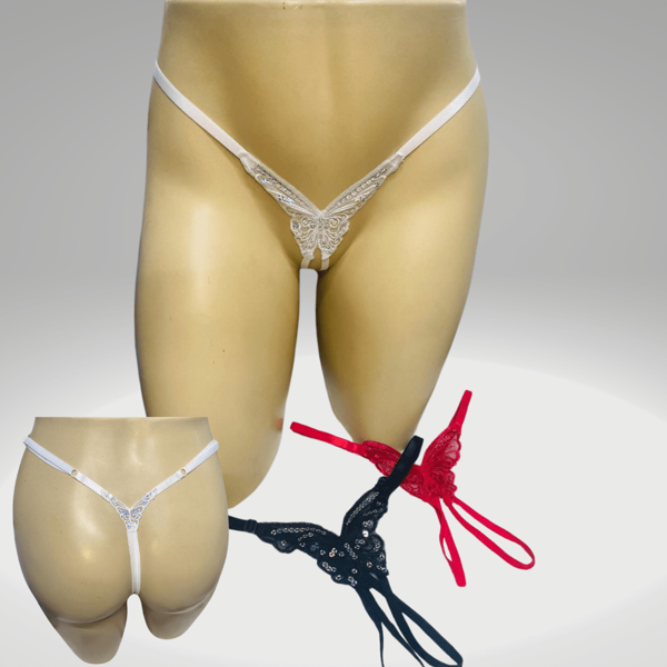 TANGA BUTTERFLY CALCINHA REGULAGEM BORBOLETA