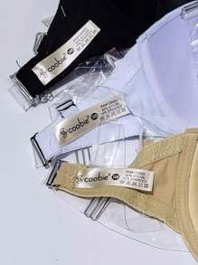3 brasier strapless coobie intimates sujetador espalda transparente colores basicos - Multicolor - Ver 6