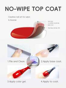 透明底膜和面膜套裝2瓶8毫升持久光亮耐用指甲油套裝,適用於浸泡式uv/led凝膠指甲油,沙龍修甲禮物