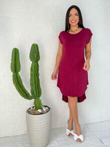 Women Dresses - Màu Đỏ Sâu - Xem 3
