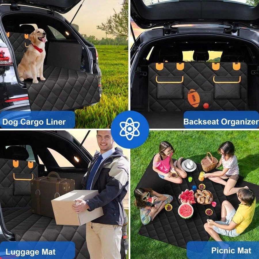 Suv Dog Cargo Liner Waterproof Pet Cargo Mat With Side Flaps