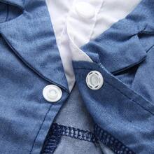 西裝和禮服風格的寵物服裝,適合婚禮和日常穿著,適用於貓和狗 - 藍色 - 查看 8