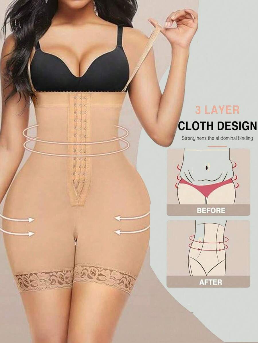 Shapewear For Women Tummy Control Fajas Post Surgery Compression Body Shaper With Open Crotch