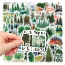 50pcs Green Forest Theme Stickers For Diy Laptop, Phone Case, Water Bottle, Waterproof Pvc Adhesive Decals With Creative Letter Design Back To School - Multicolor - View 7
