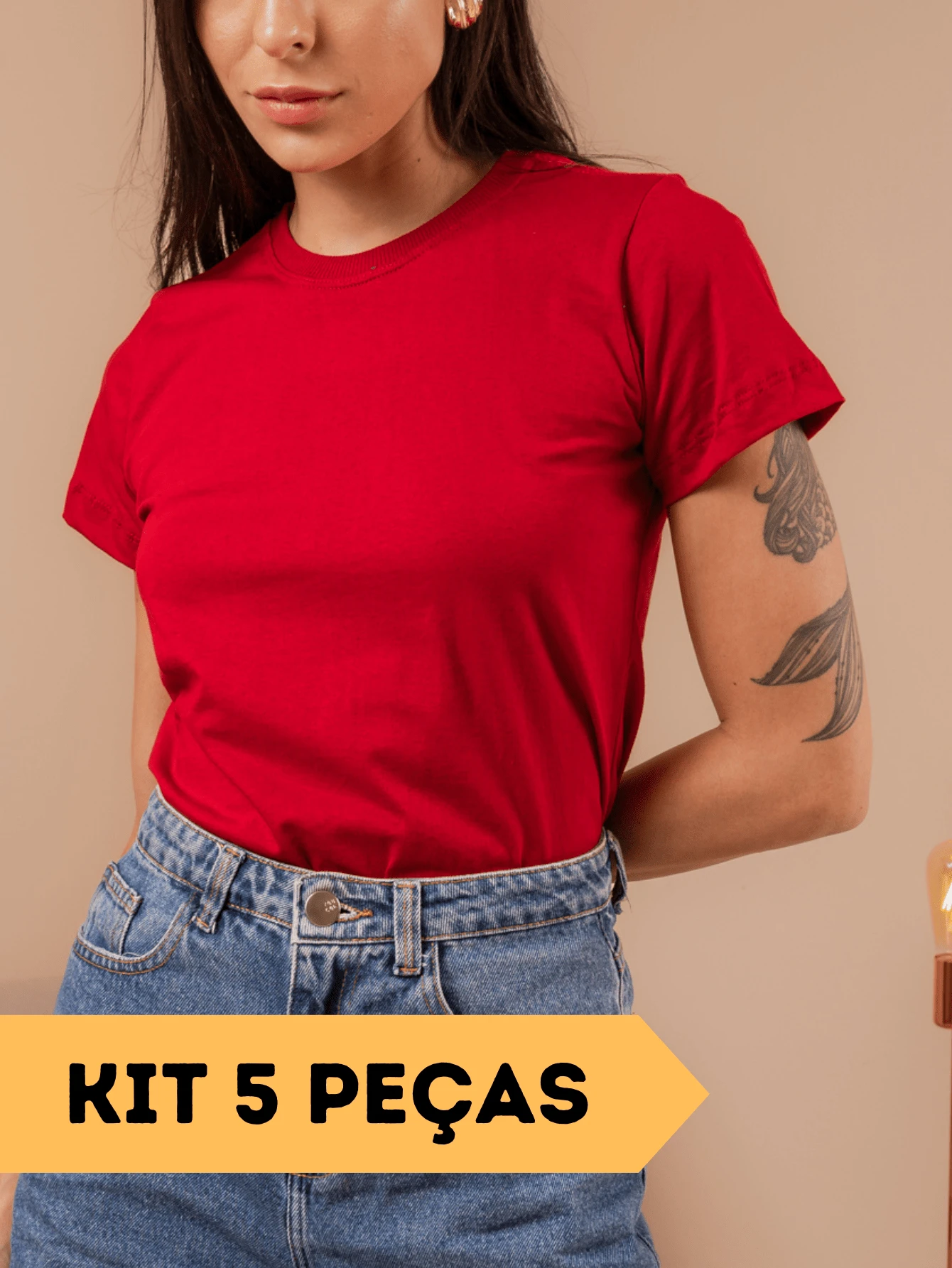 Women T-Shirts - 紅色 - 查看 1