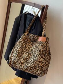 1 Túi đi làm, Túi đeo vai, Túi mua sắm, Túi tote, Túi có cánh, Túi mua sắm di động, nhẹ và dung tích lớn Thích hợp cho du lịch ngày lễ, văn phòng đi làm, lớp học trường học, siêu thị, mua sắm và mua sắm, bệnh viện Thời trang họa tiết da báo Thích hợp cho nhân viên văn phòng, bé gái, học sinh, mẹ, bạn bè, bạn gái, giáo viên, bác sĩ, v.v. Sử dụng hàng ngày với dung tích siêu lớn và túi đựng đồ mua sắm và du lịch hoàn hảo, Túi họa tiết da báo thời trang - màu nâu - Xem 6