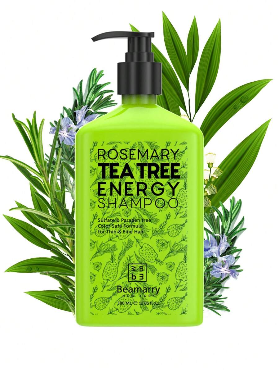1pc, 380ml Beamarry Rosemary Tea Tree Shampoo Nourishes, Repairs