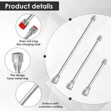 3Pcs Paint Sprayer Extension Rod 20/30/38cm Aluminum Airless Paint Sprayer Tip Extension Wand Durable Paint Sprayer Tool Extension Pole For Most Airless Paint Sprayers - Silver - View 3