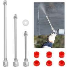 3Pcs Paint Sprayer Extension Rod 20/30/38cm Aluminum Airless Paint Sprayer Tip Extension Wand Durable Paint Sprayer Tool Extension Pole For Most Airless Paint Sprayers - Silver - View 9