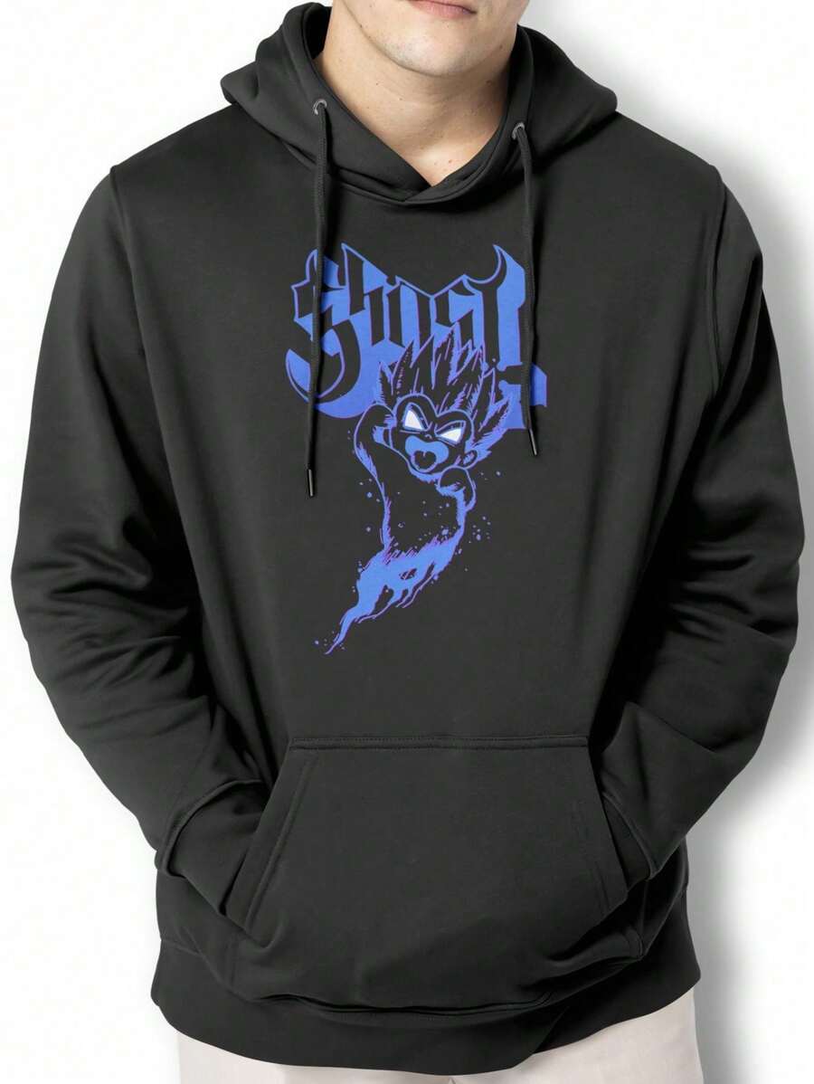 Men Hoodies - 黑色 - 查看 1