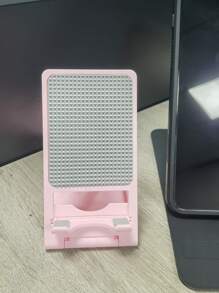 1pc Desktop Adjustable Phone Holder Stand, Fits All Phones - Pink - View 4