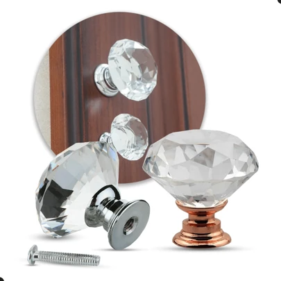 Puxador Cristal Para Armário e Gavetas (30mm)