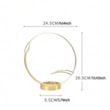 Tối giản Tròn Kim loại Giá rượu - màu đen - Xem 3