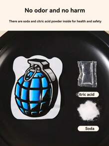 10PCS Scary Prank Toys, Imitation Bomb, Automatic Inflation Little Explosive Bag, Practical Joke Scary Package For Safety - Black and White - View 9