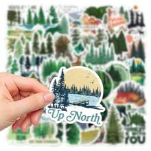 50pcs Green Forest Theme Stickers For Diy Laptop, Phone Case, Water Bottle, Waterproof Pvc Adhesive Decals With Creative Letter Design Back To School - Multicolor - View 8