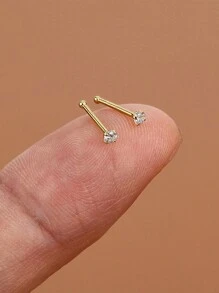 1 Pair S925 Sterling Silver Simple Stud Earring For Woman Daily Decoration Fine Earrings 18K Gold Plated Fine Jewelry Suitable For Anniversary Wedding Gift