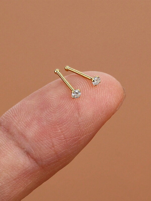 1 Pair S925 Sterling Silver Simple Stud Earring For Woman Daily Decoration Fine Earrings 18K Gold Plated Fine Jewelry Suitable For Anniversary Wedding Gift