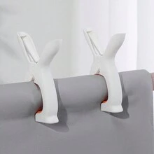 1個多功能被子晾衣夾,陽台防風夾,可愛的兔耳朵被子晾衣架 - 彩色 - 查看 3