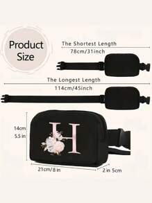 Sport Bag Waist Bag Fanny Pack For Mobile Phone For Running For Hiking For Cycling For Exercise Nylon Fashionable Casual Minimalist For Student Mini Waist Bag With Adjustable Strap Unisex Sling Bag Fanny Packs Storage Bag Messenger Bag Shoulder Bag Rider Bag Black Bag Large Capacity Multi-Functional Portable Vacation Gifts Bag Holiday Essentials Bags Summer School