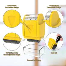 1 Pc Dashed Handwriting Lines Practice Roller Stamp Parents And Teachers Roller Self-Inking Line Rolling Stamps Handwriting Practice Tool - Pink - View 3