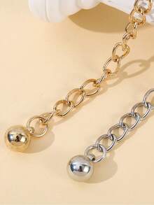 1 chiếc thắt lưng kim loại hình bướm rỗng màu bạc dành cho nữ, trang trí váy đầm eo thon, dây đai thắt lưng thời trang, thích hợp sử dụng hàng ngày - A - Xem 6