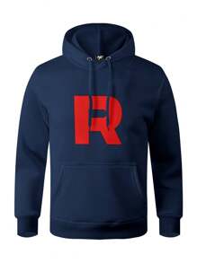 Men Hoodies - 藏蓝色 - 查看 1