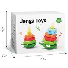 堆疊環、可愛的星星堆疊玩具 - 男孩和女孩的形狀堆疊器、幼兒的堆疊玩具 - 彩色 - 查看 3