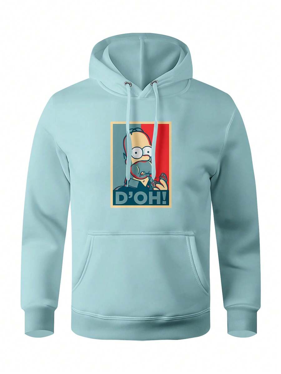 Men Hoodies - 淺藍色 - 查看 1