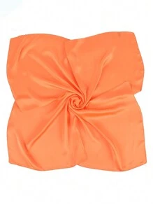 1pc Printed Floral Satin Square Scarf, Headband, Neck Gaiter Suitable For Daily Wear (68cm*68cm/26.77in*26.77in) Elegant Leopard Print - Multicolor - View 5