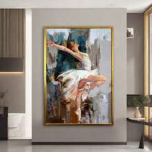 1 Máy Tính Ballerina Người Phụ Nữ Tranh Canvas, Tranh Sơn Dầu Canvas Nghệ Thuật, Cô Gái Nhảy Múa Poster, Nhảy Múa Tường Nghệ Thuật, không khung Tranh Canvas - Nhiều màu - Xem 1