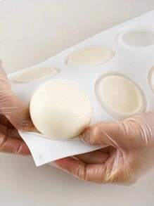 1pc 3D Ball Shape Silicone Mold For Baking Non-Stick Easy Release White Sphere Baking Mold For Mousse Cake Fondant Sugarcraft Dessert Pastry Tools