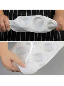 1pc 3D Ball Shape Silicone Mold For Baking Non-Stick Easy Release White Sphere Baking Mold For Mousse Cake Fondant Sugarcraft Dessert Pastry Tools