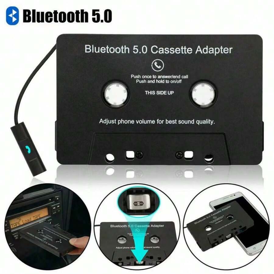 Uniwersalny Kaseta Bluetooth 5.0 Adapter Konwerter Samochód Taśma Audio Kaseta Dla AUX Muzyka