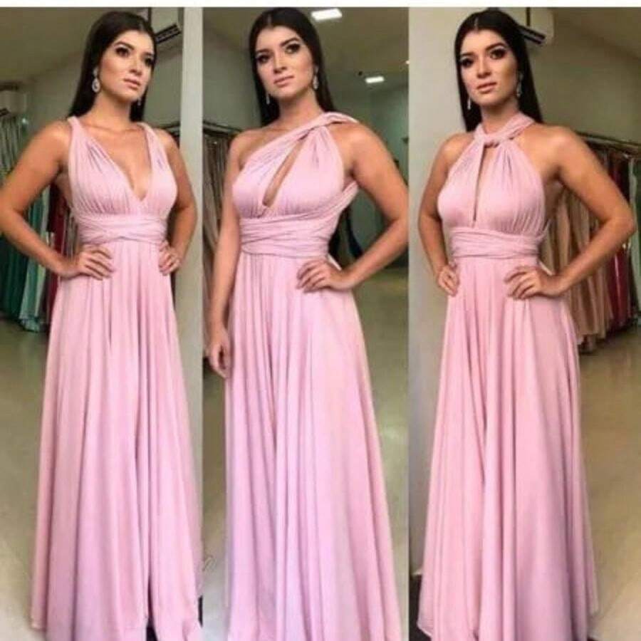 Women Dresses - 藕粉色 - 查看 1