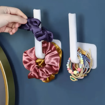 1 pièce/2 pièces/3 pièces Organisateur mural multifonctionnel pour accessoires de cheveux - Porte-accessoires pour chouchous, bandeaux et élastiques à cheveux, sans perçage