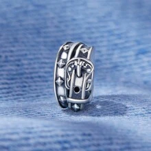 WOSTU 1pc 925 Sterling Silver Dog Claws, Flowers, Heart Love Or Butterfly Charm Stopper Beads 9 Styles For Women DIY Bracelet And Necklace Fashion Jewelry Making Valentines