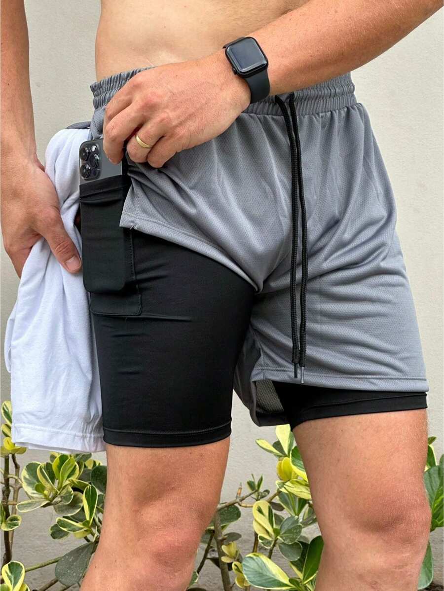 Men Shorts - 深灰色 - 查看 1