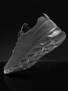 Fashion Sneakers Mens Running Shoes Casual Walking Shoes Athletic Sport Lightweight Breathable Mesh Comfortable Sole - 灰色 - 查看 6