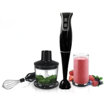 Mixer 3 Em 1 Processador Elétrico Portatil Para Cozinha Misturador Triturador - Preto - Visão 2